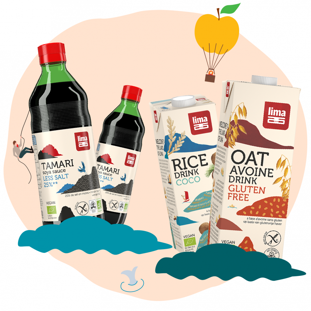 Nos packagings ont été relookés et ont adopté les couleurs et les personnages de la Terre de Lima
