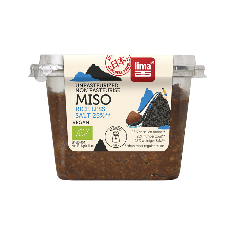 Rice miso 25 % moins de sel, non pasteurisé