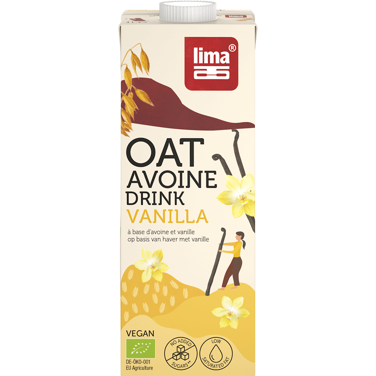 49109 776 Lima Oat Drink Vanilla 1L Packshot Frontaal Rgb Transp