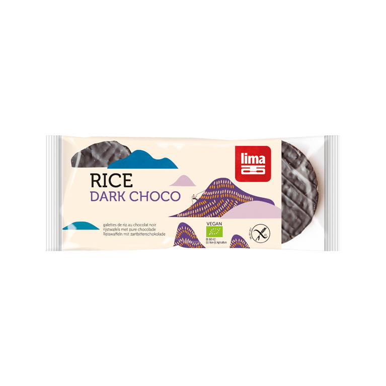 Galettes de riz au chocolat noir
